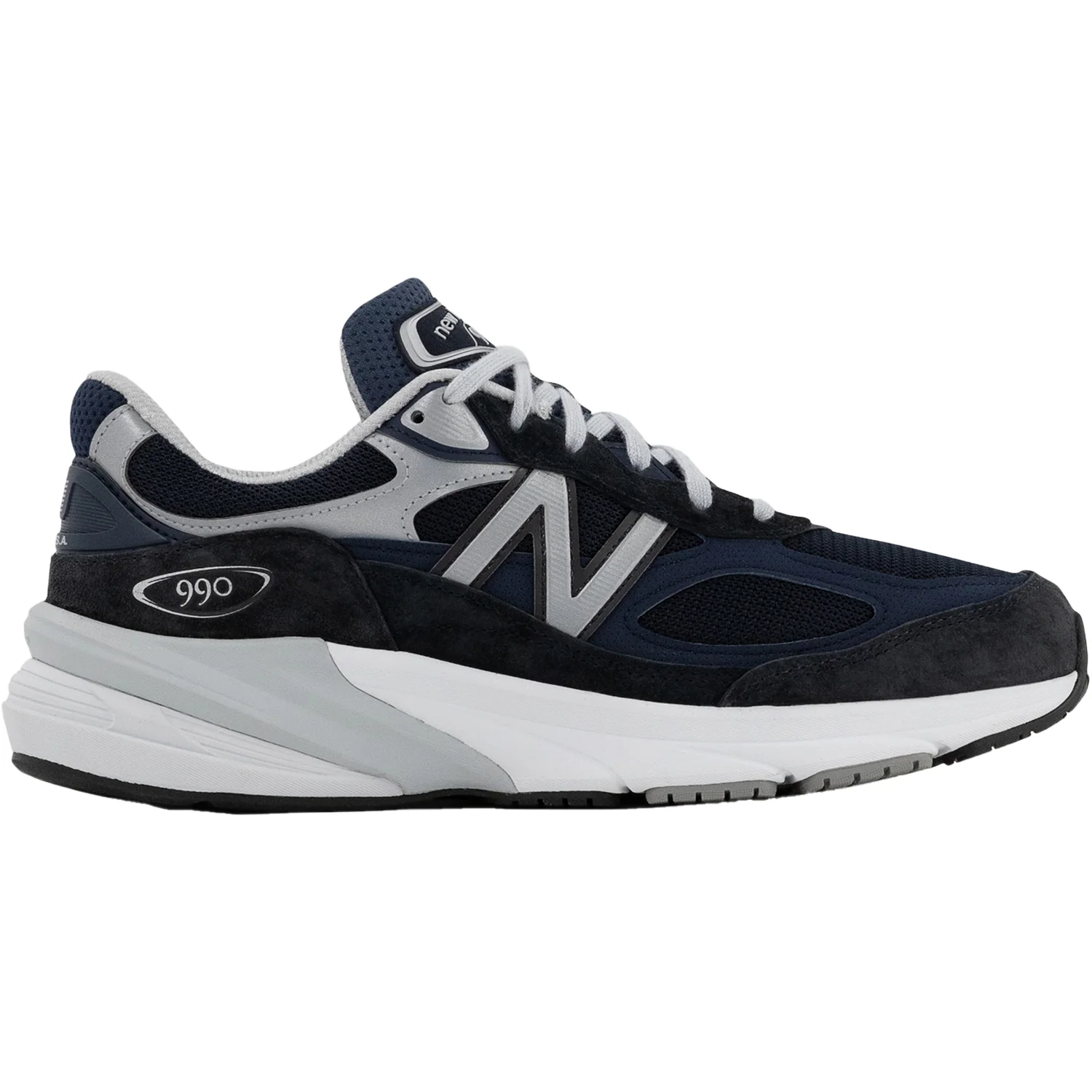 New Balance W990NV6 - Made in USA Women's Running Shoes Navy/White Mesh