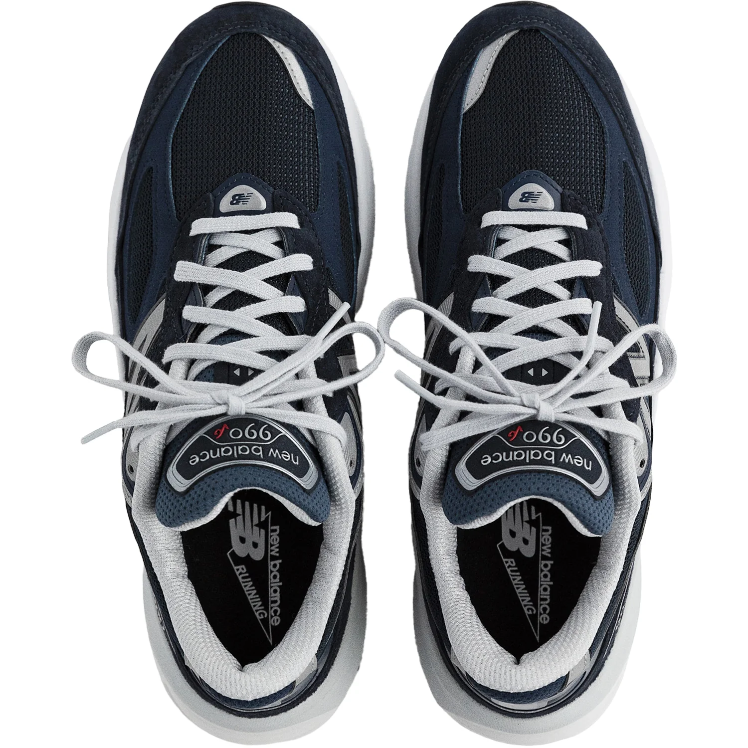 New Balance W990NV6 - Made in USA Women's Running Shoes Navy/White Mesh - Image 2