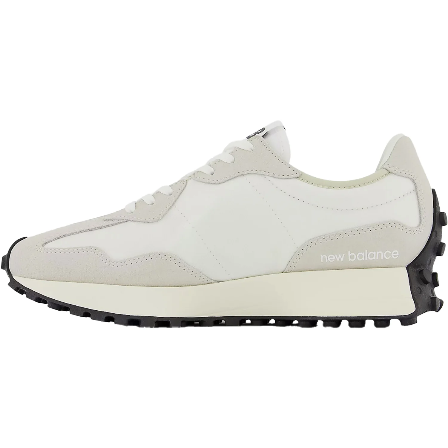 New Balance WS327FE Women's Athletic Shoes Sea Salt/White/Black Suede - Image 3