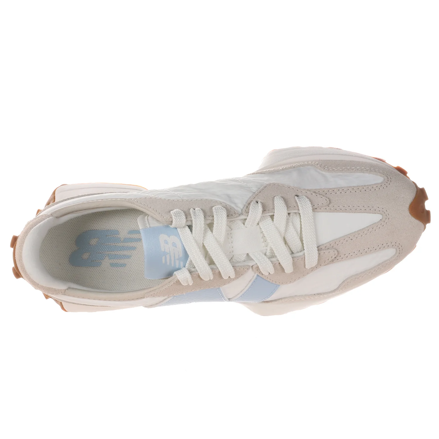 New Balance WS327FTA Women's Athletic Shoes Timberwolf/Sea Salt/Light Chrome Blue - Image 2