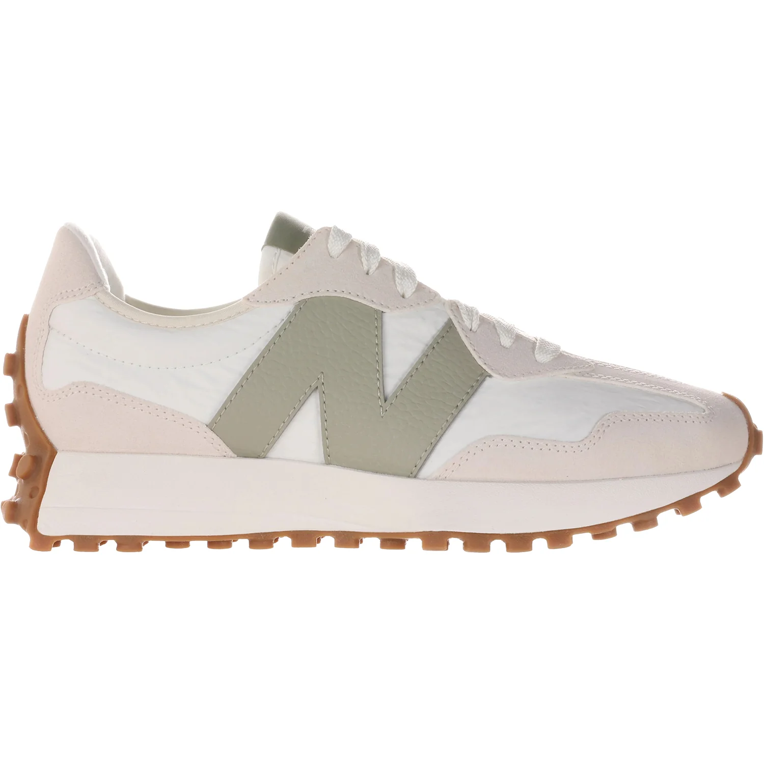 New Balance WS327FTB Women's Athletic Shoes Linen/Sea Salt/Olivine Suede