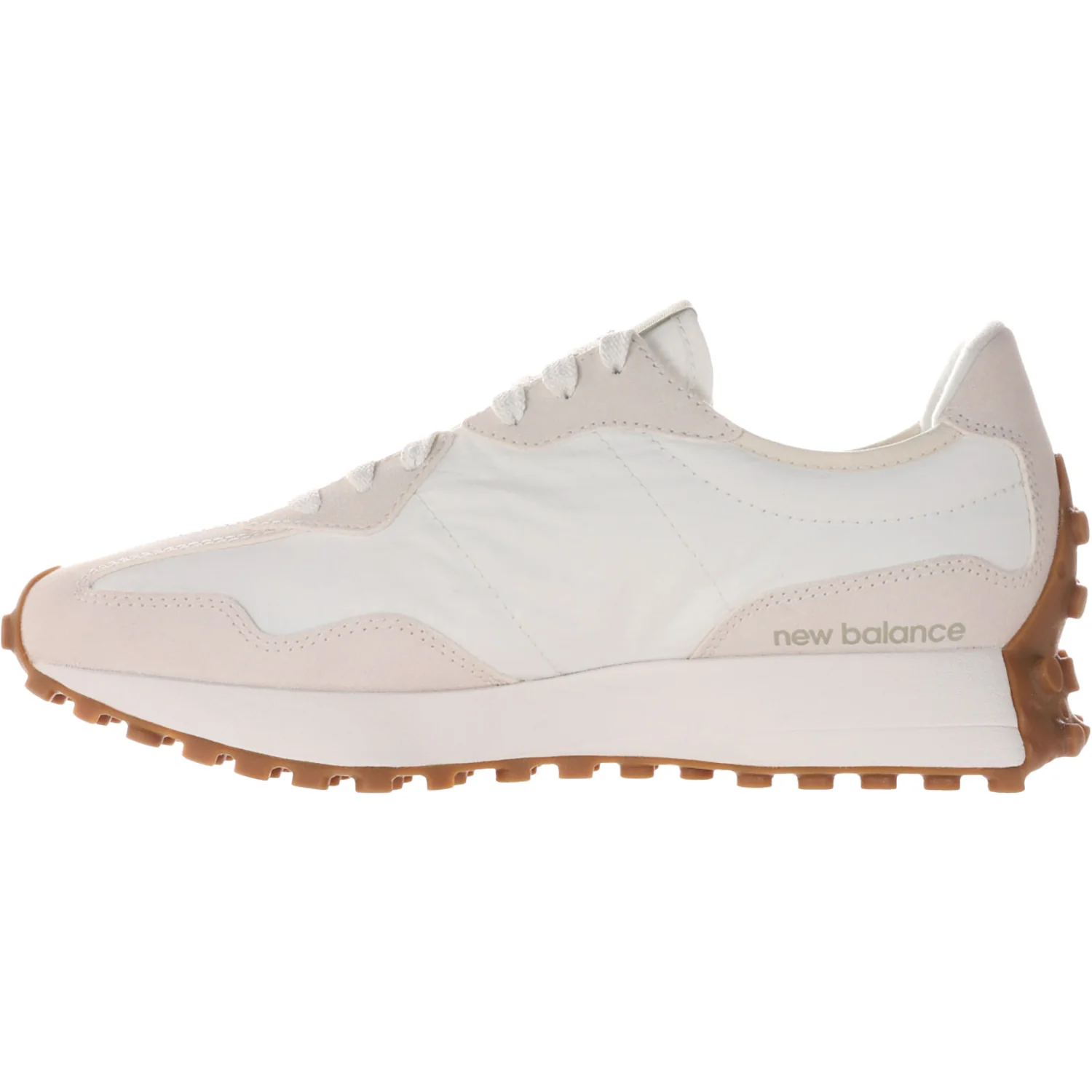 New Balance WS327FTB Women's Athletic Shoes Linen/Sea Salt/Olivine Suede - Image 3