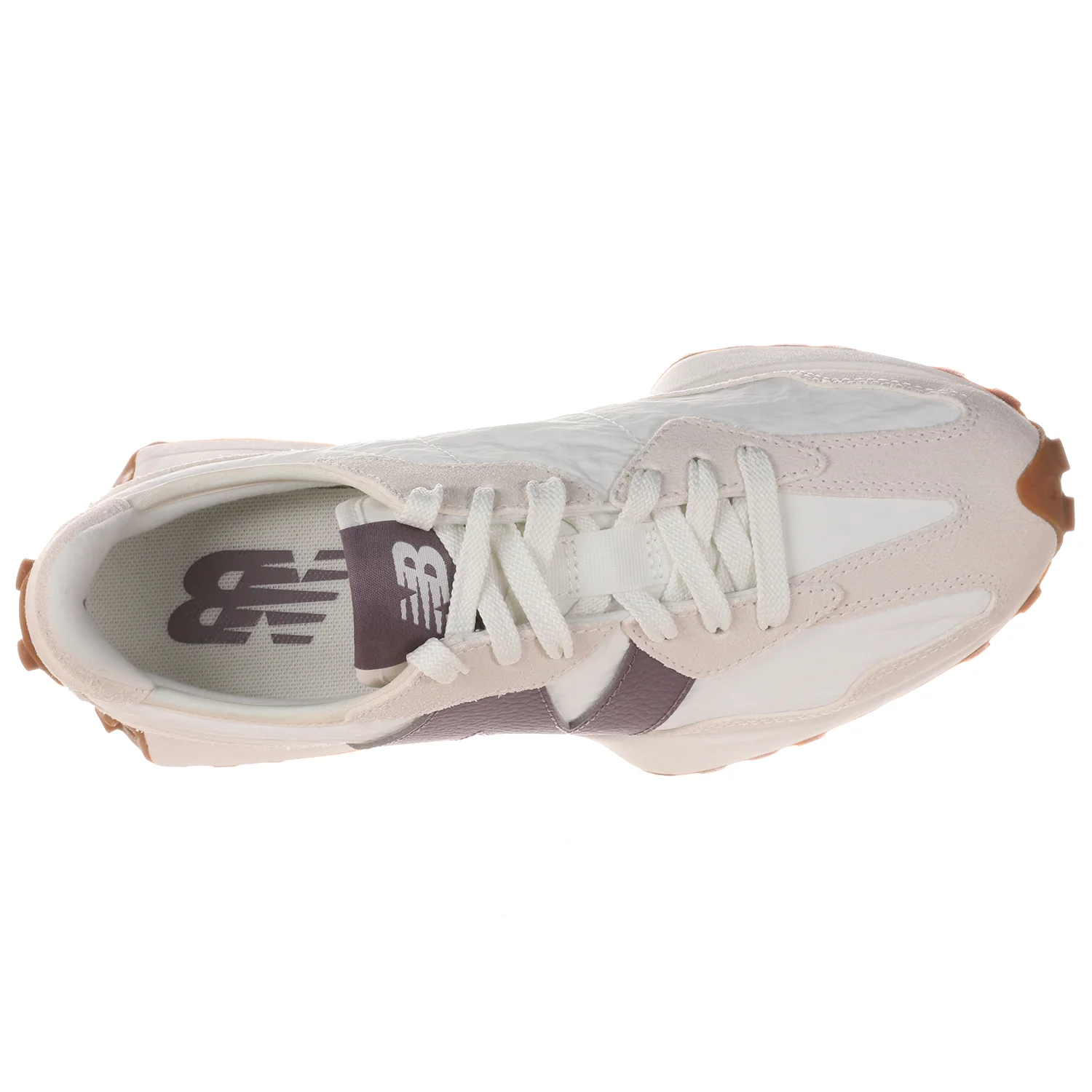 New Balance WS327FTC Women's Athletic Shoes Linen/Sea Salt/Dark Ice Wine - Image 2