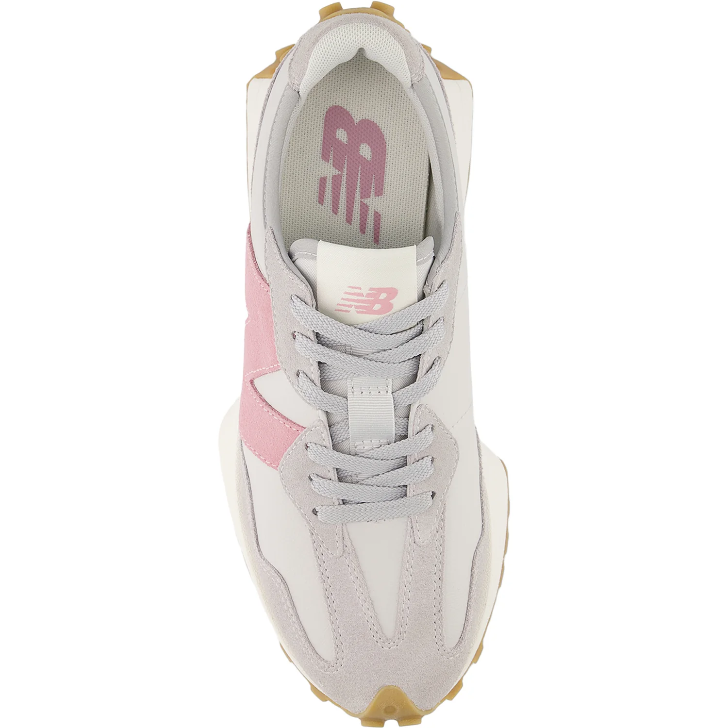 New Balance WS327KAZ Women's Athletic Shoes Rain Cloud/Pink Tiffany - Image 2