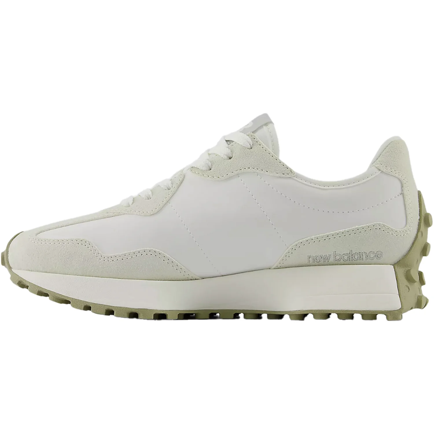 New Balance WS327KE Women's Athletic Shoes Salt/Brighton Grey Suede - Image 3