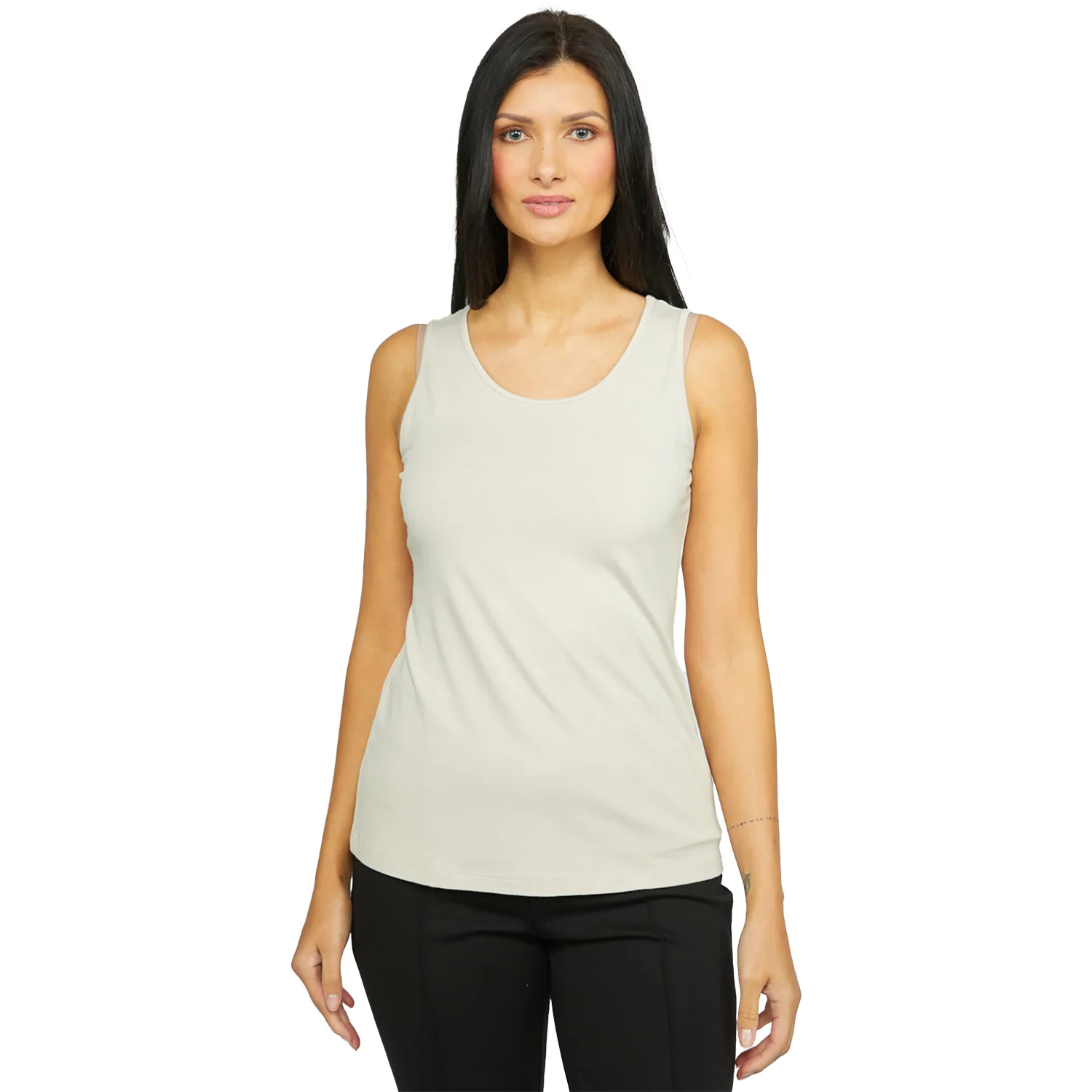 Olivia By Habitat Foundation Knit Layering Tank Women's Tops Tanks Cloud