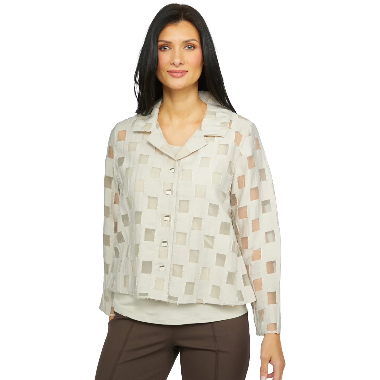 Olivia By Habitat Outside The Box Jacket Women's Tops Long Sleeve Cloud