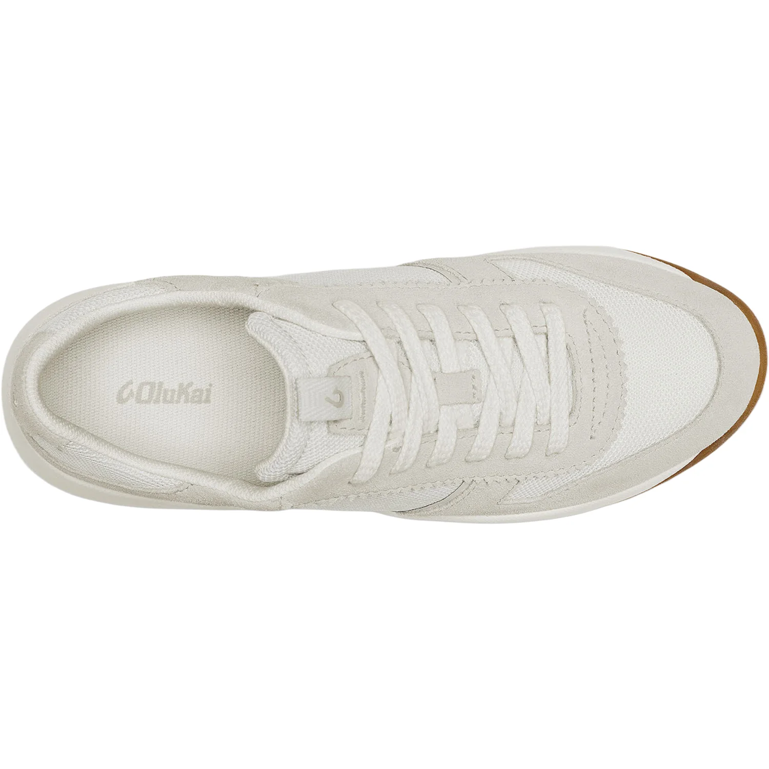 Olukai Kualele Mesh Women's Sporty Lace Up Shoes Tapa/White Sand - Image 2