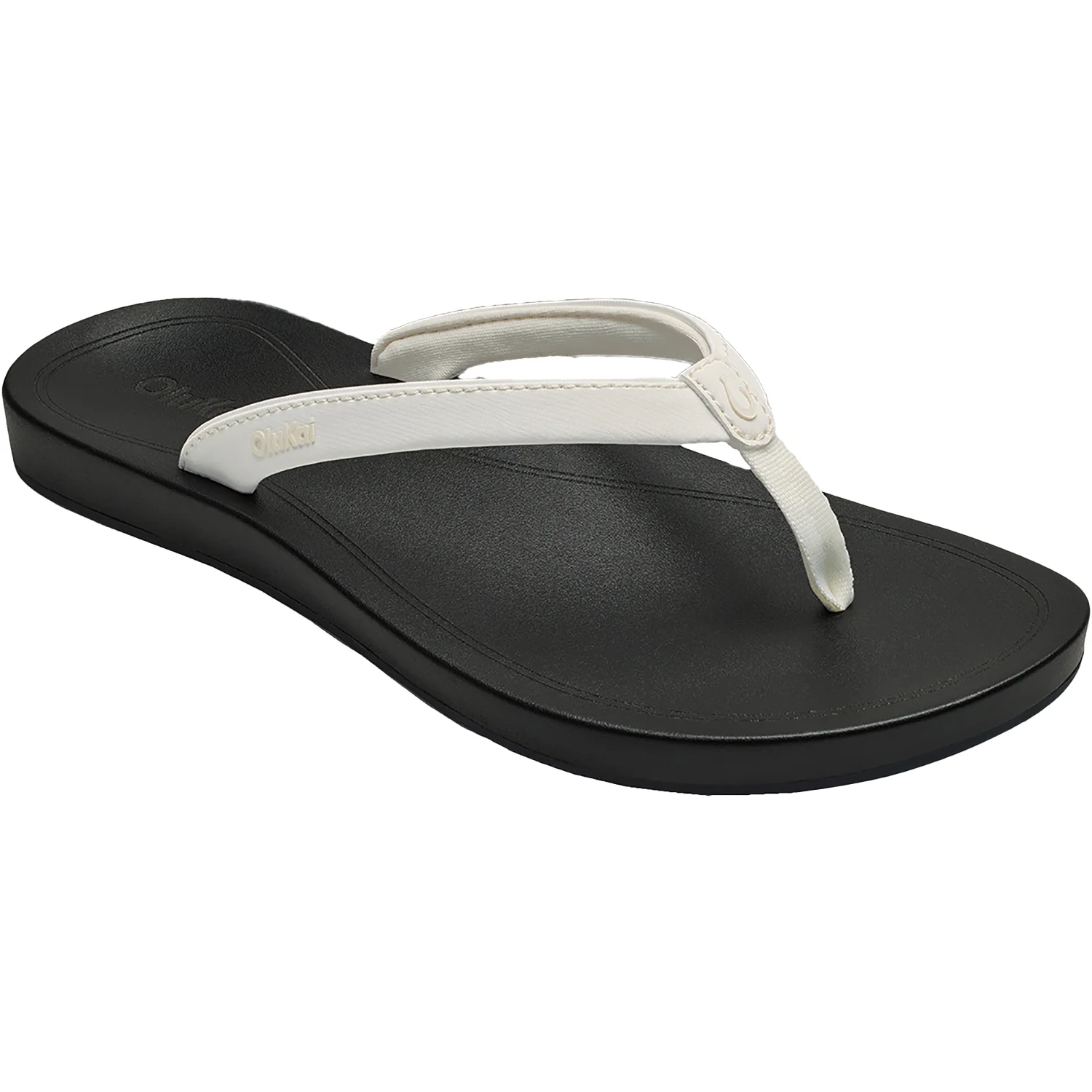 Olukai Uiki Women's Sandals Thong Sandals Bright White/Lava Rock - Image 4