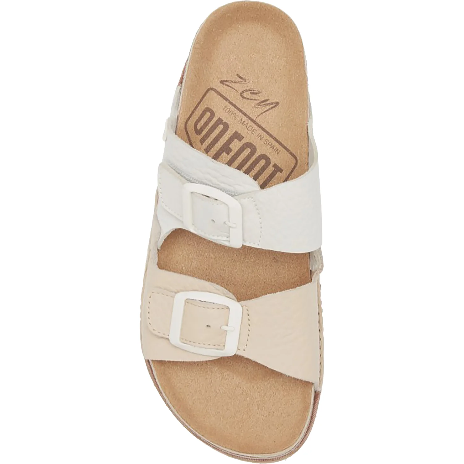On Foot 1107 Seattle Women's Sandals Beige/Blanco - Image 2