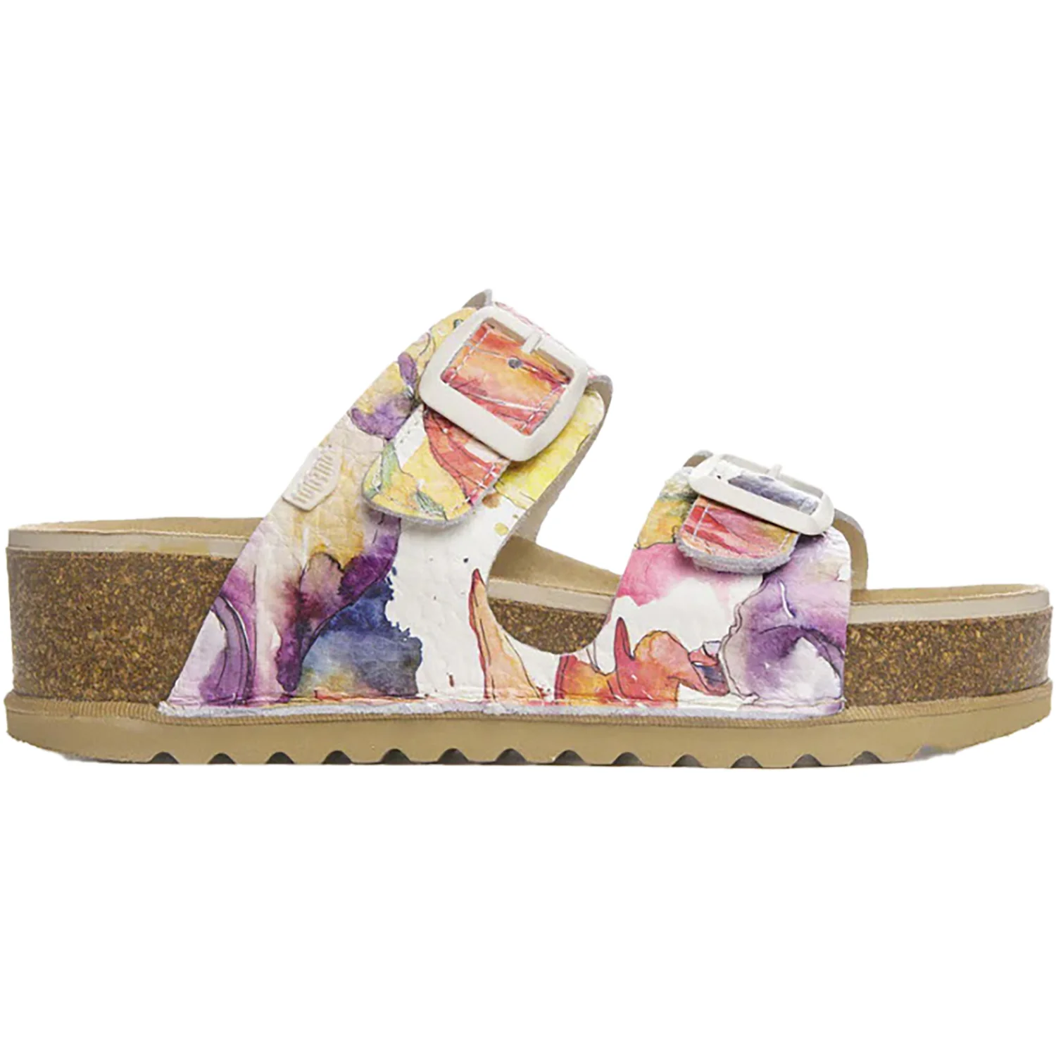 On Foot 1110 Aurora Women's Wedge Sandals Flowers Leather