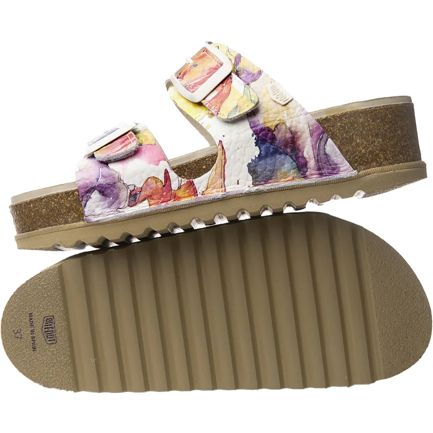 On Foot 1110 Aurora Women's Wedge Sandals Flowers Leather - Image 4