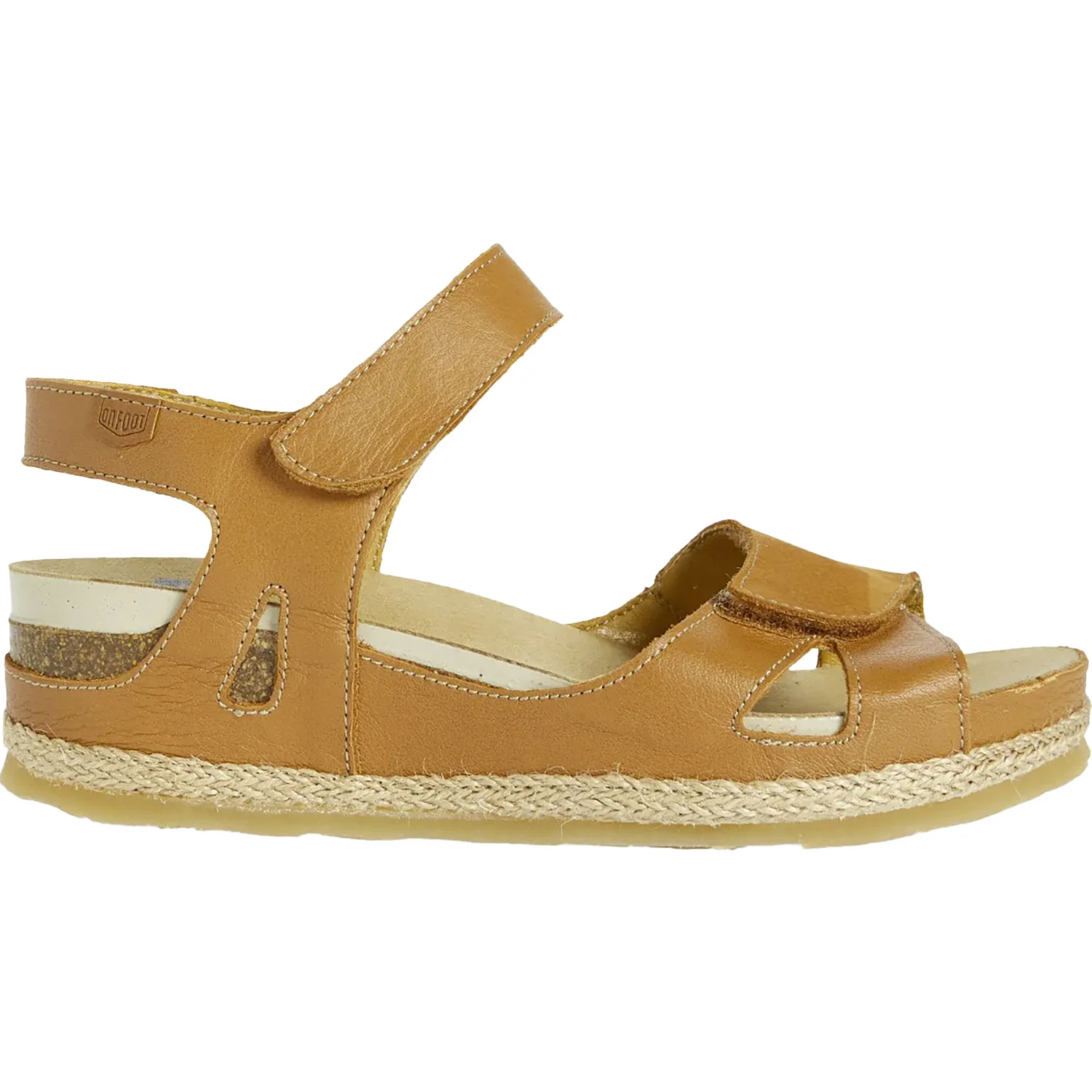On Foot Cynara 221 Trenton Women's Ankle Strap Sandals Tan Leather