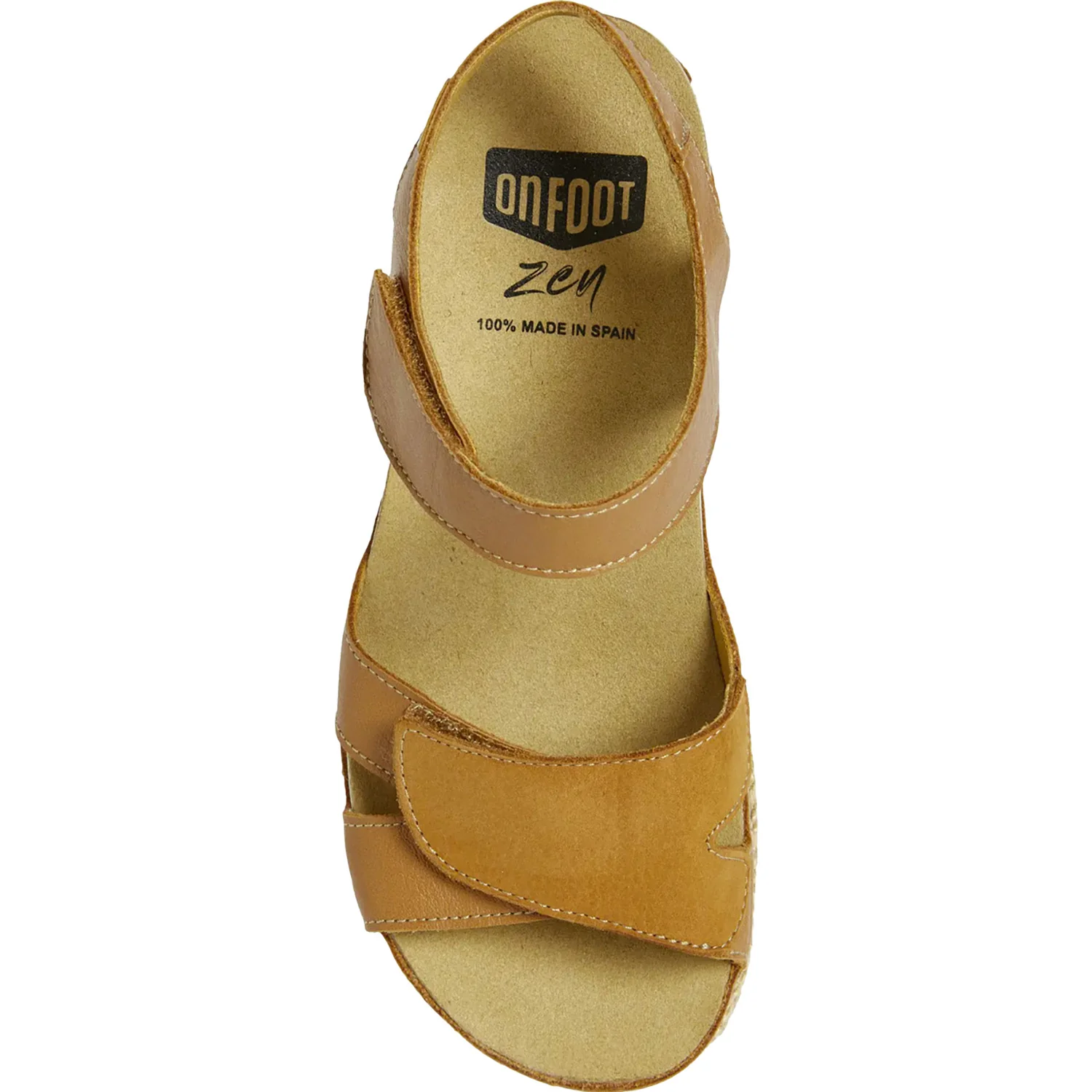 On Foot Cynara 221 Trenton Women's Ankle Strap Sandals Tan Leather - Image 2