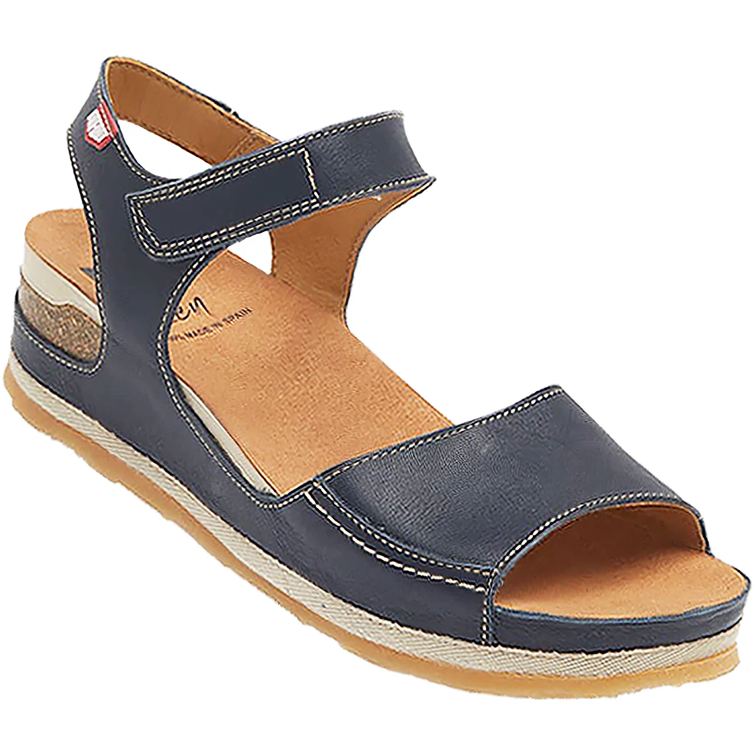 On Foot Cynara 203 Tucson Women's Sandals Marino Navy Leather - Image 3