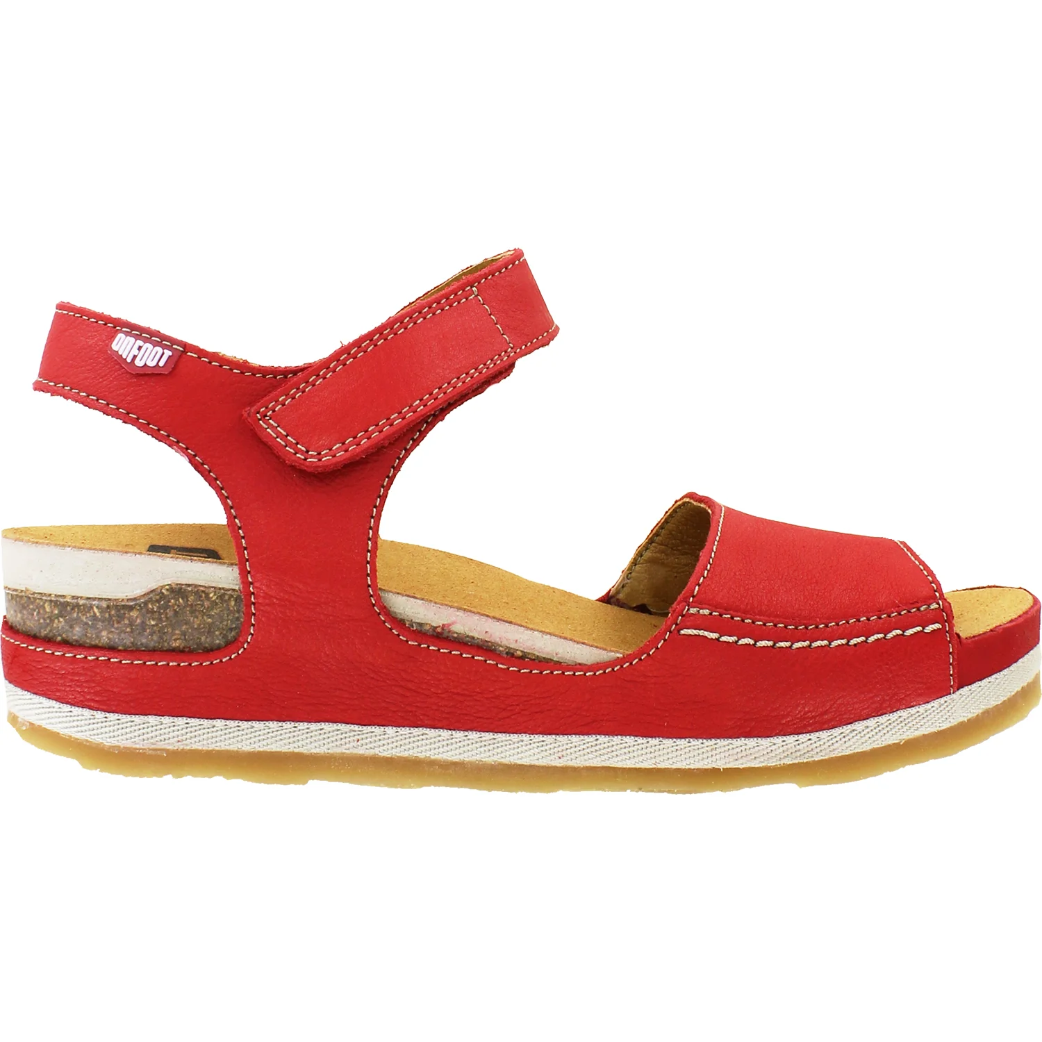 On Foot Cynara 203 Tucson Women's Platform Sandals Red Leather