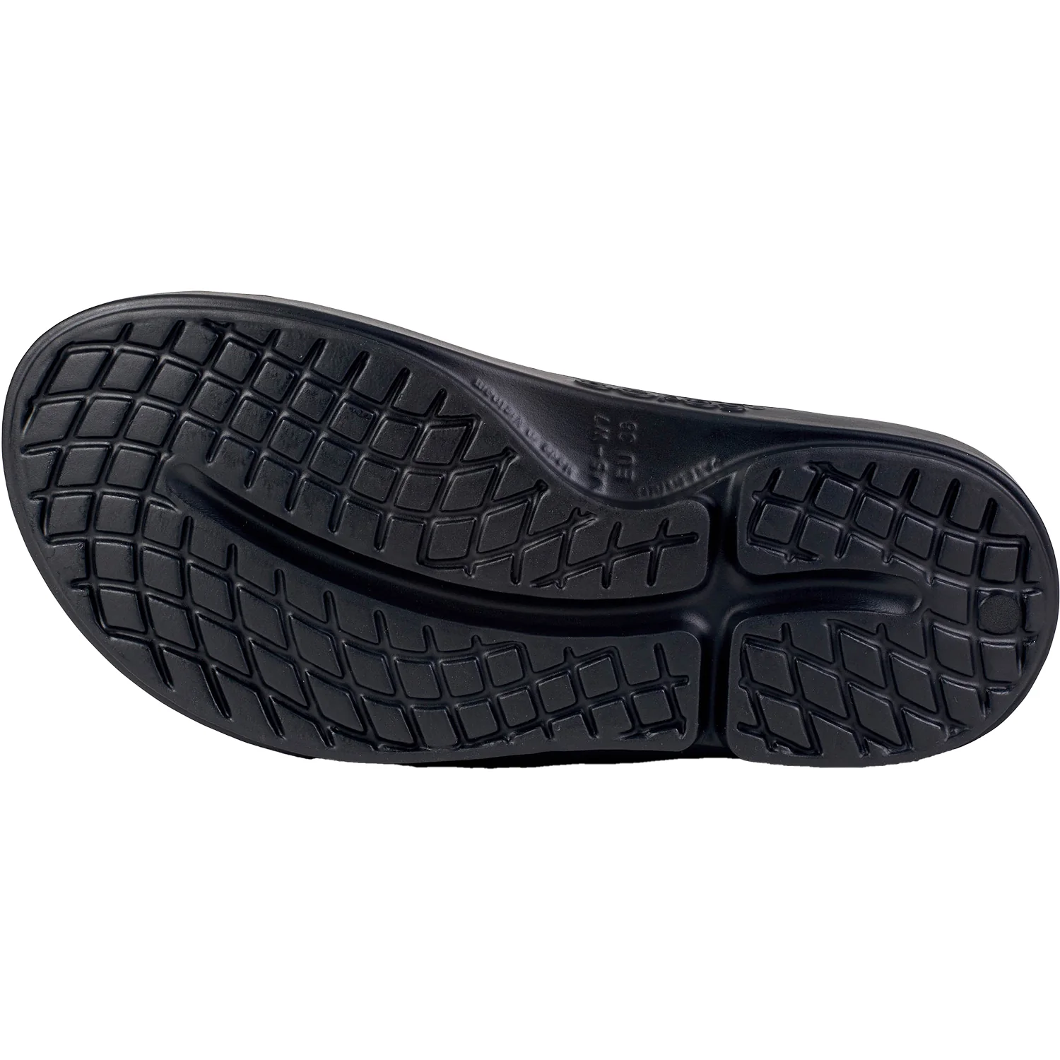 OOFOS OOahh Luxe Women's Recovery Slide Sandals Midnight Spectre Synthetic - Image 4
