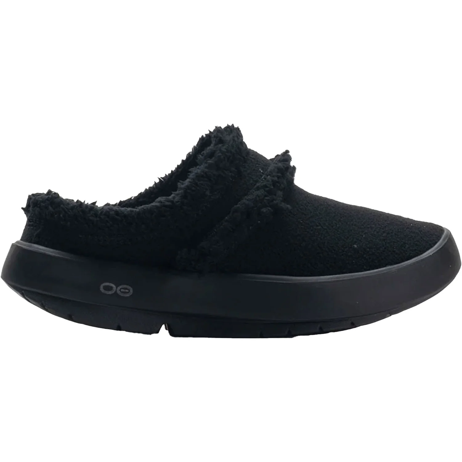 OOFOS OOcoozie Mule Women's Slippers Black Vegan Sherpa
