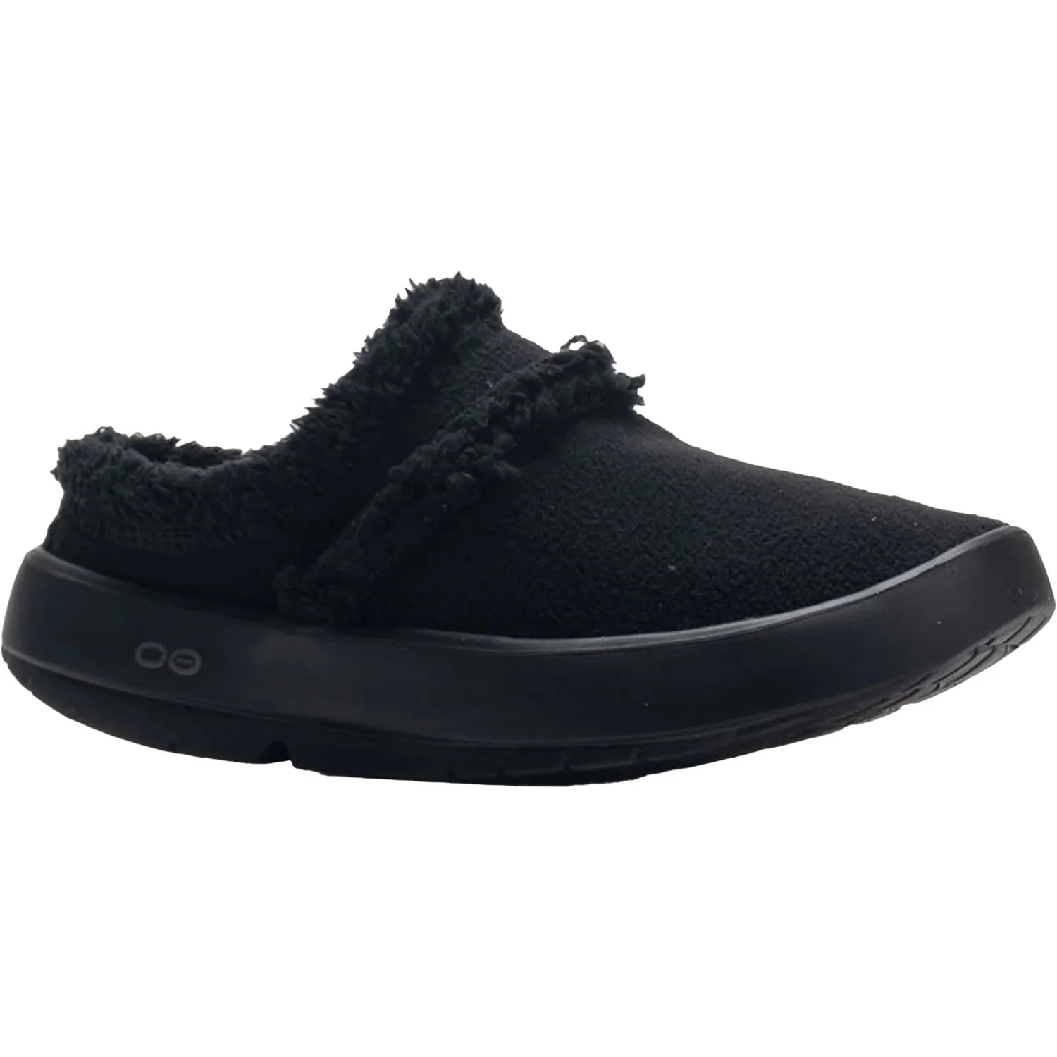 OOFOS OOcoozie Mule Women's Slippers Black Vegan Sherpa - Image 5