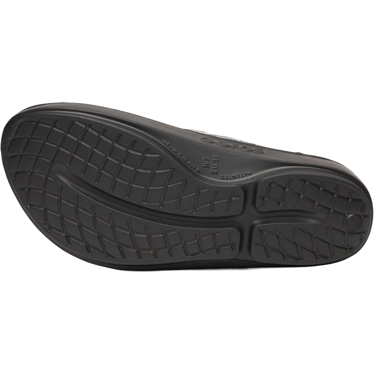 Oofos OOLala Limited Women's Recovery Slide Sandals Black Combo Camo - Image 4