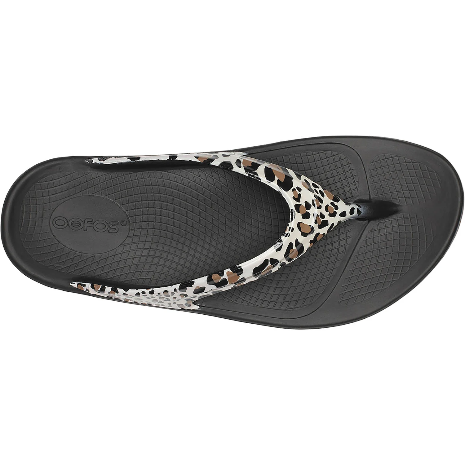 OOFOS OOLala Limited Women's Recovery Slide Sandals Leopard - Image 2