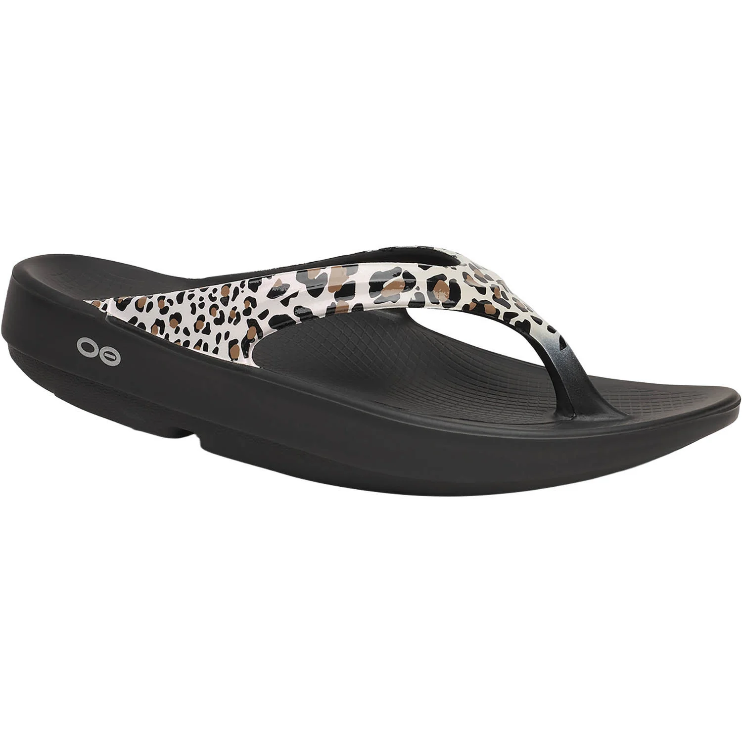 OOFOS OOLala Limited Women's Recovery Slide Sandals Leopard - Image 5