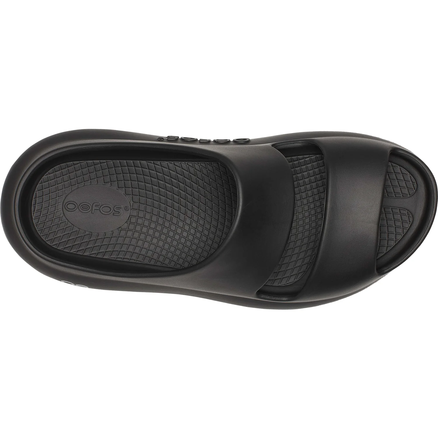 Oofos OOyea Women's Recovery Slide Sandals Black - Image 2