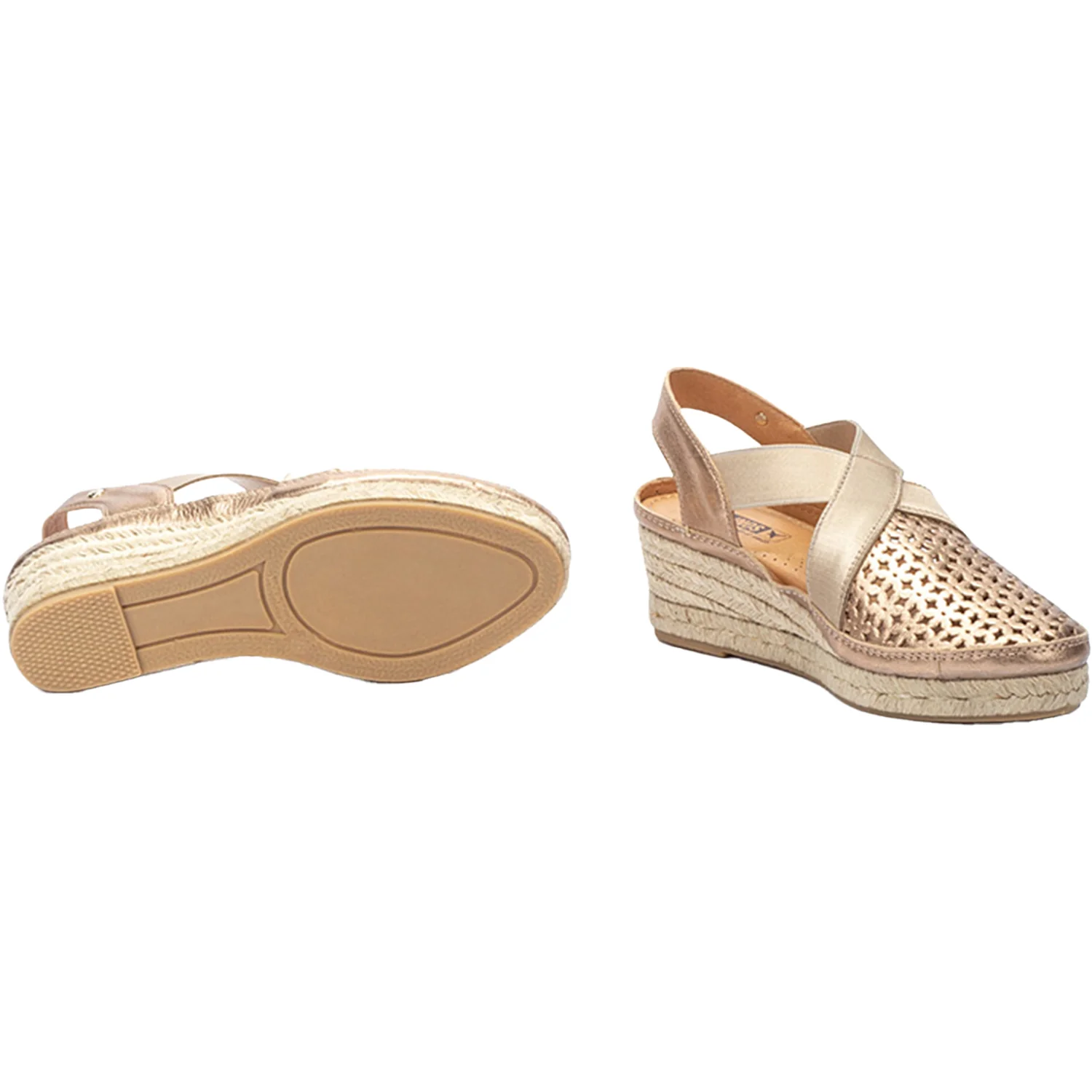 Pikolinos Benidorm W4A-1546CL Women's Wedge Sandals Champagne - Image 2