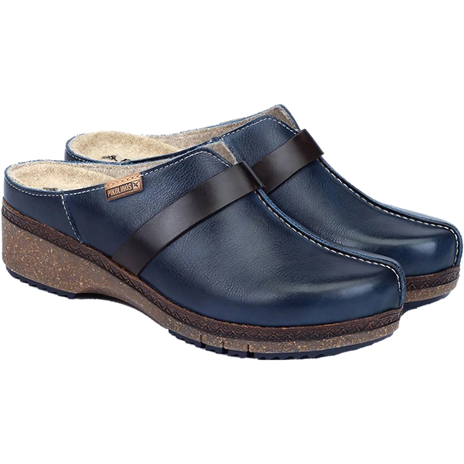 Pikolinos Granada W0W-3590C1 Women's Clogs Ocean Leather - Image 3