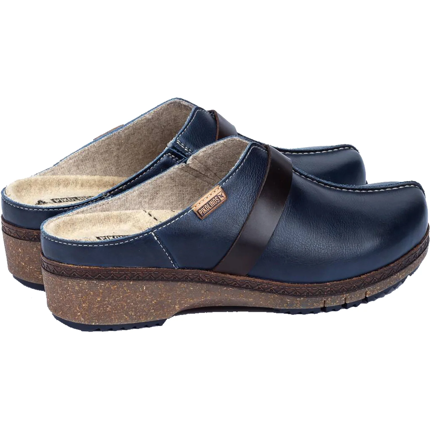 Pikolinos Granada W0W-3590C1 Women's Clogs Ocean Leather - Image 4