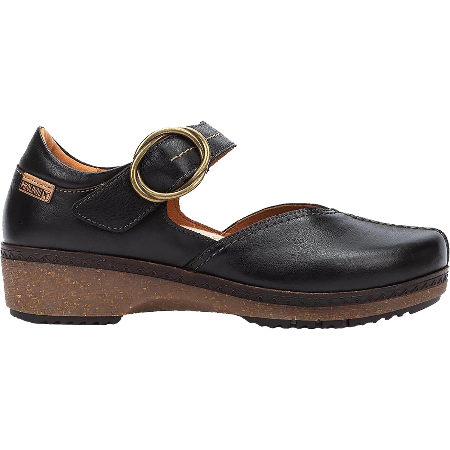 Pikolinos Granada W0W-4837 Women's Mary Janes Black Leather