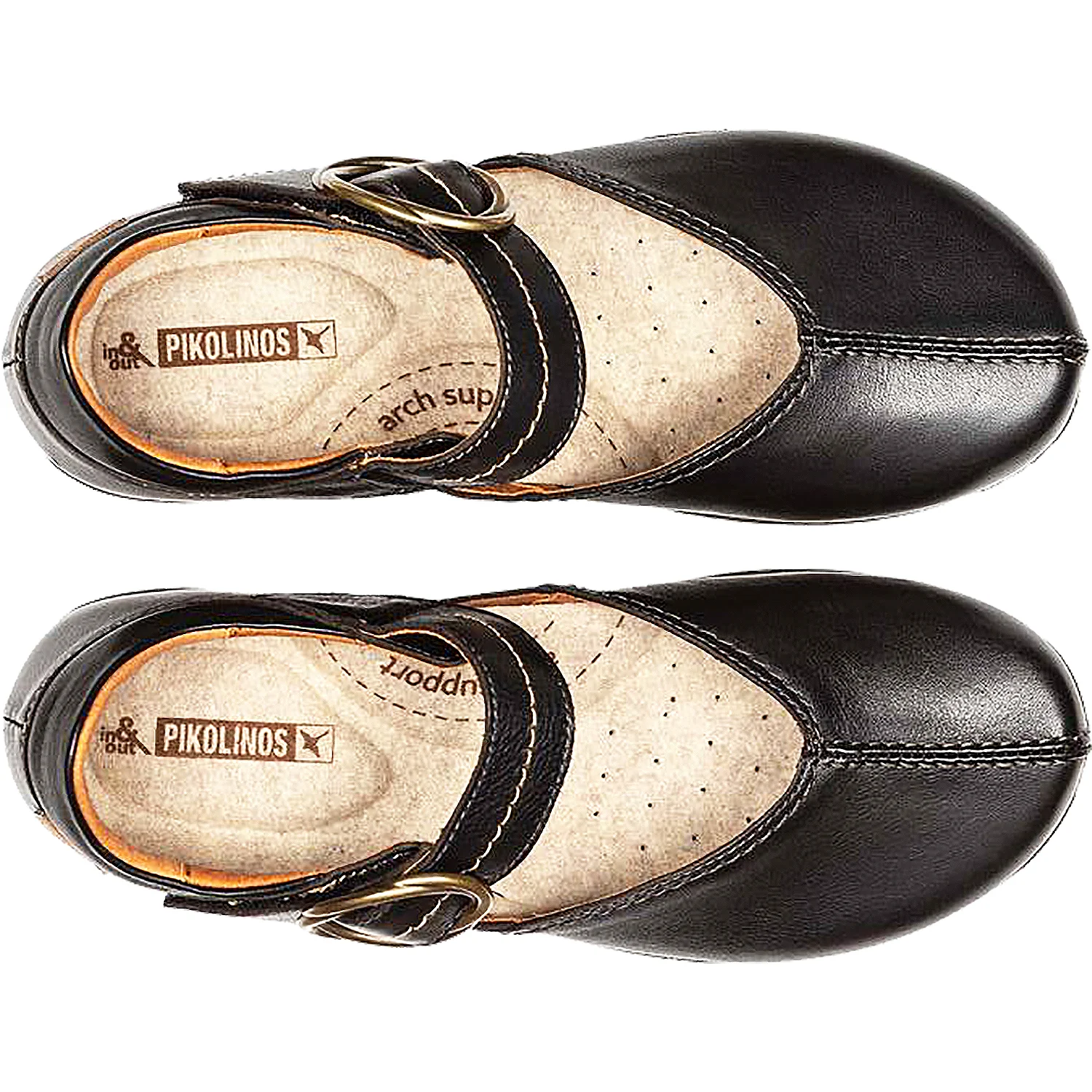 Pikolinos Granada W0W-4837 Women's Mary Janes Black Leather - Image 2