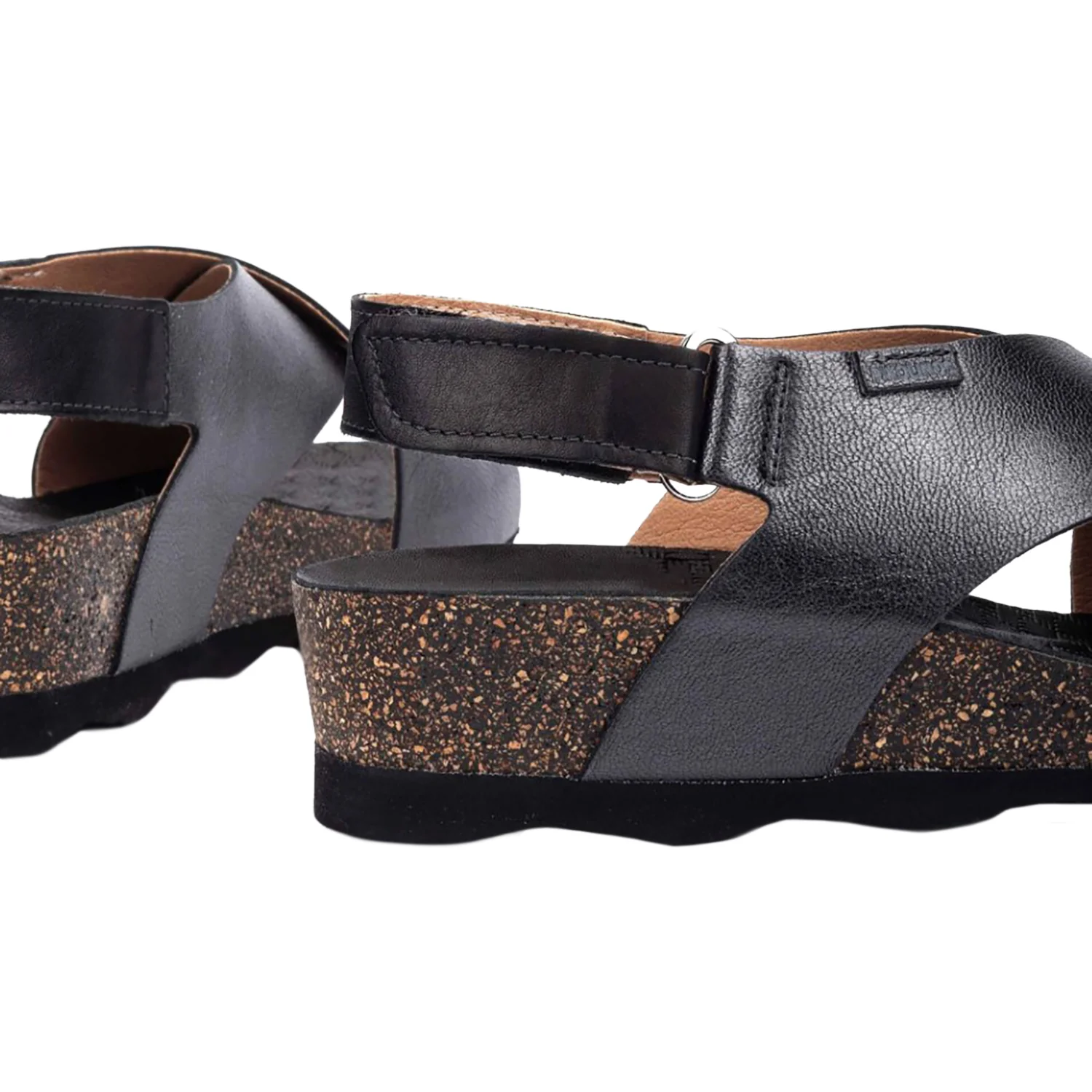 Pikolinos Mahon Cross Strap Women's Wedge Sandals Calcita Leather - Image 4