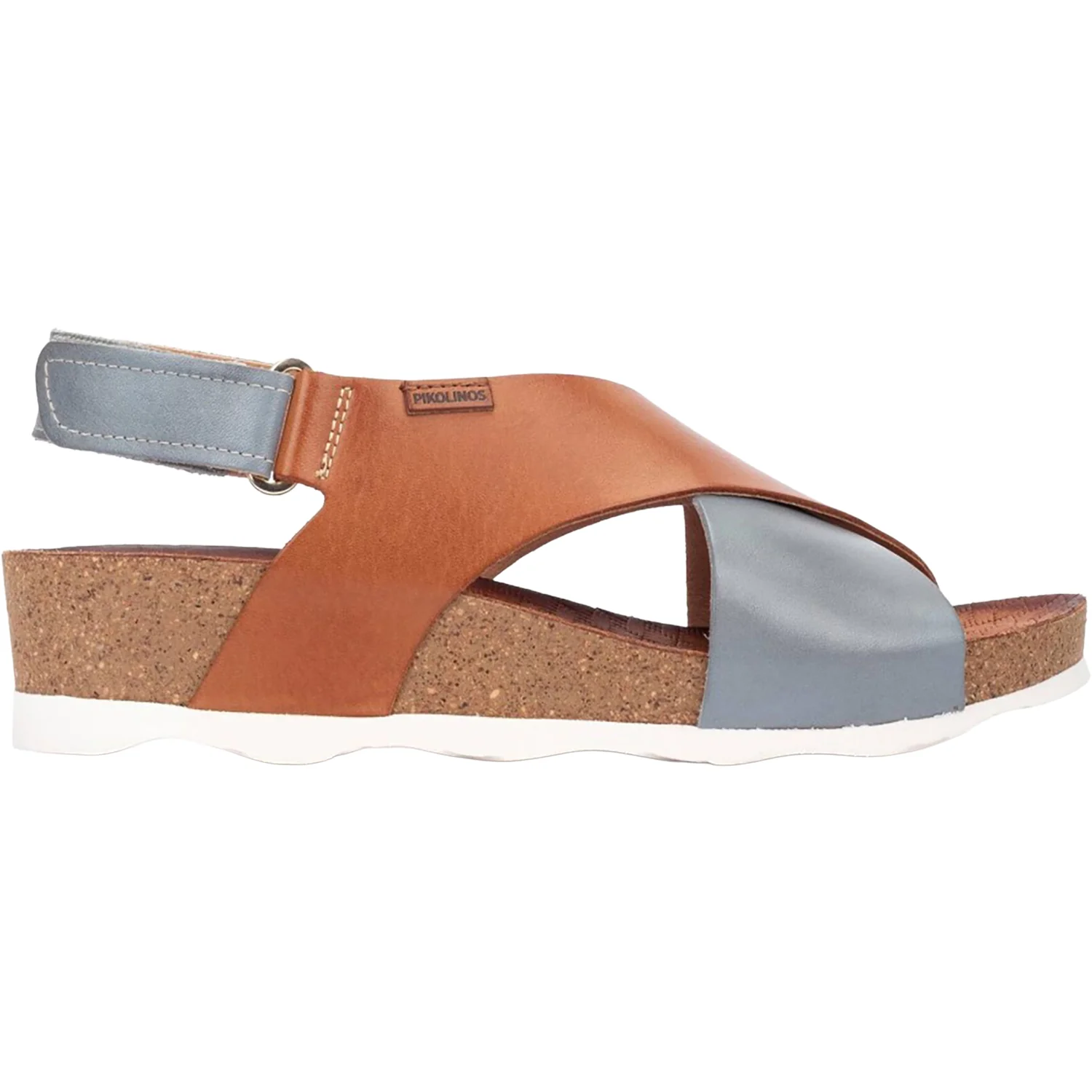 Pikolinos Mahon Cross Strap Women's Sandals Denim/Brandy Leather