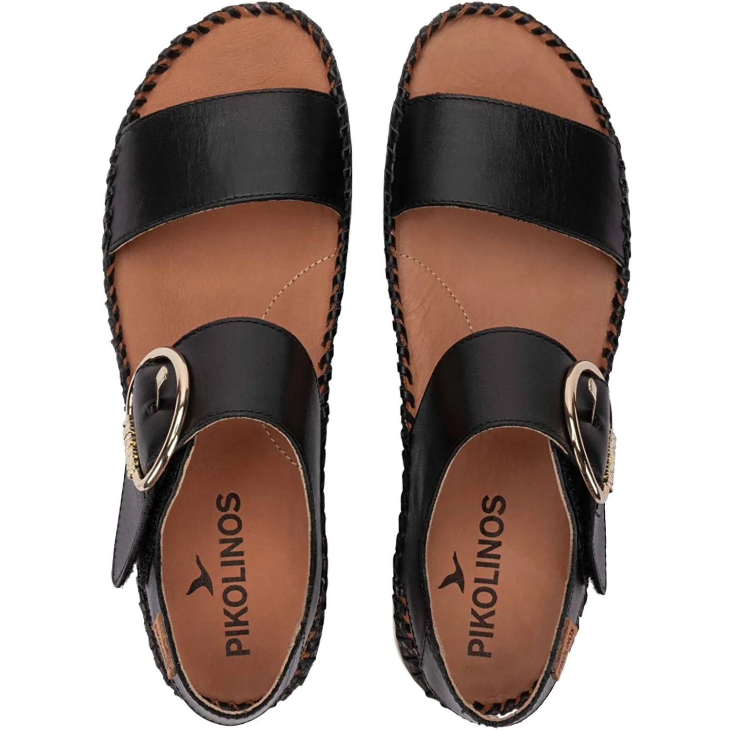 Pikolinos Marina W1C-0709 Women's Wedge Sandals Black - Image 2