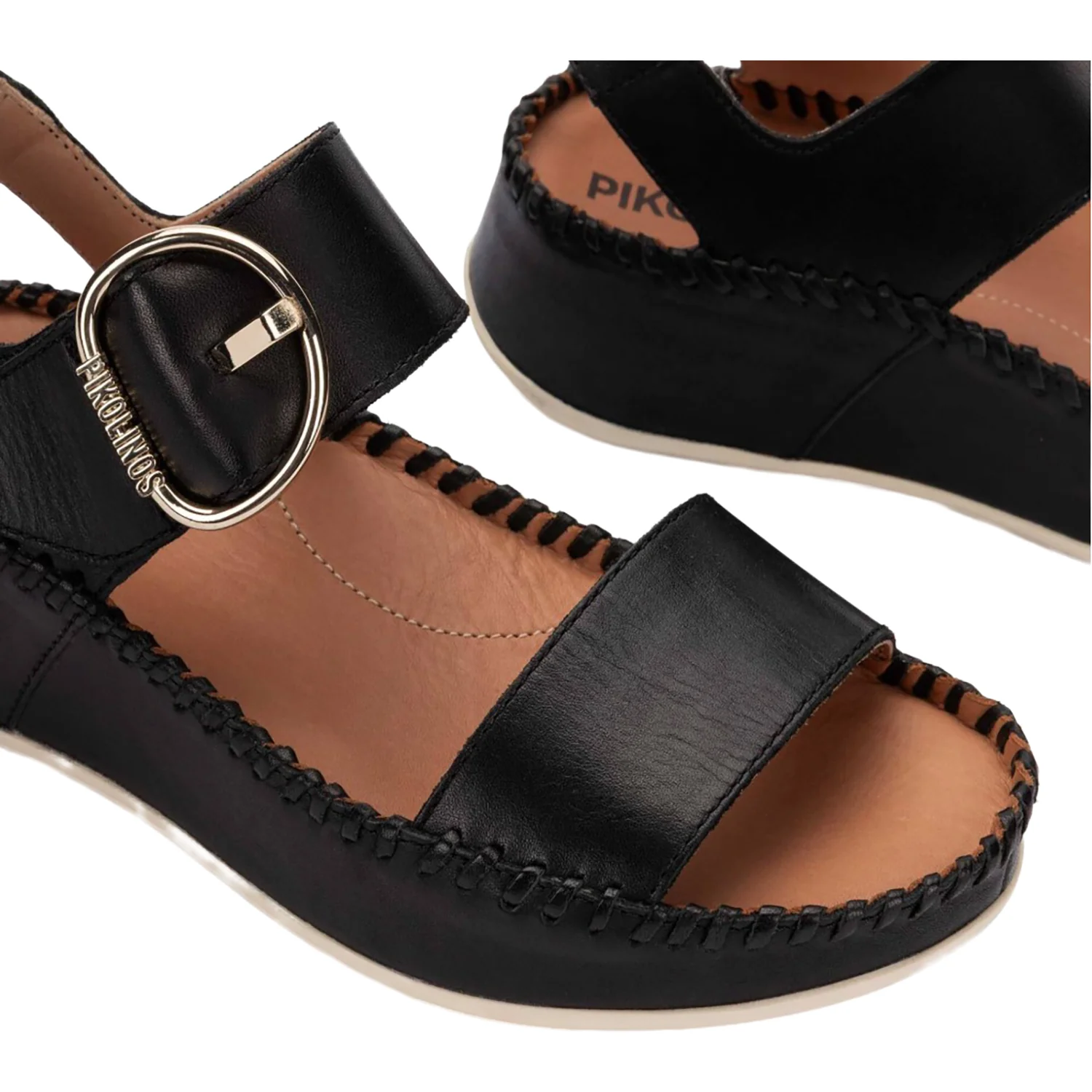 Pikolinos Marina W1C-0709 Women's Wedge Sandals Black - Image 5