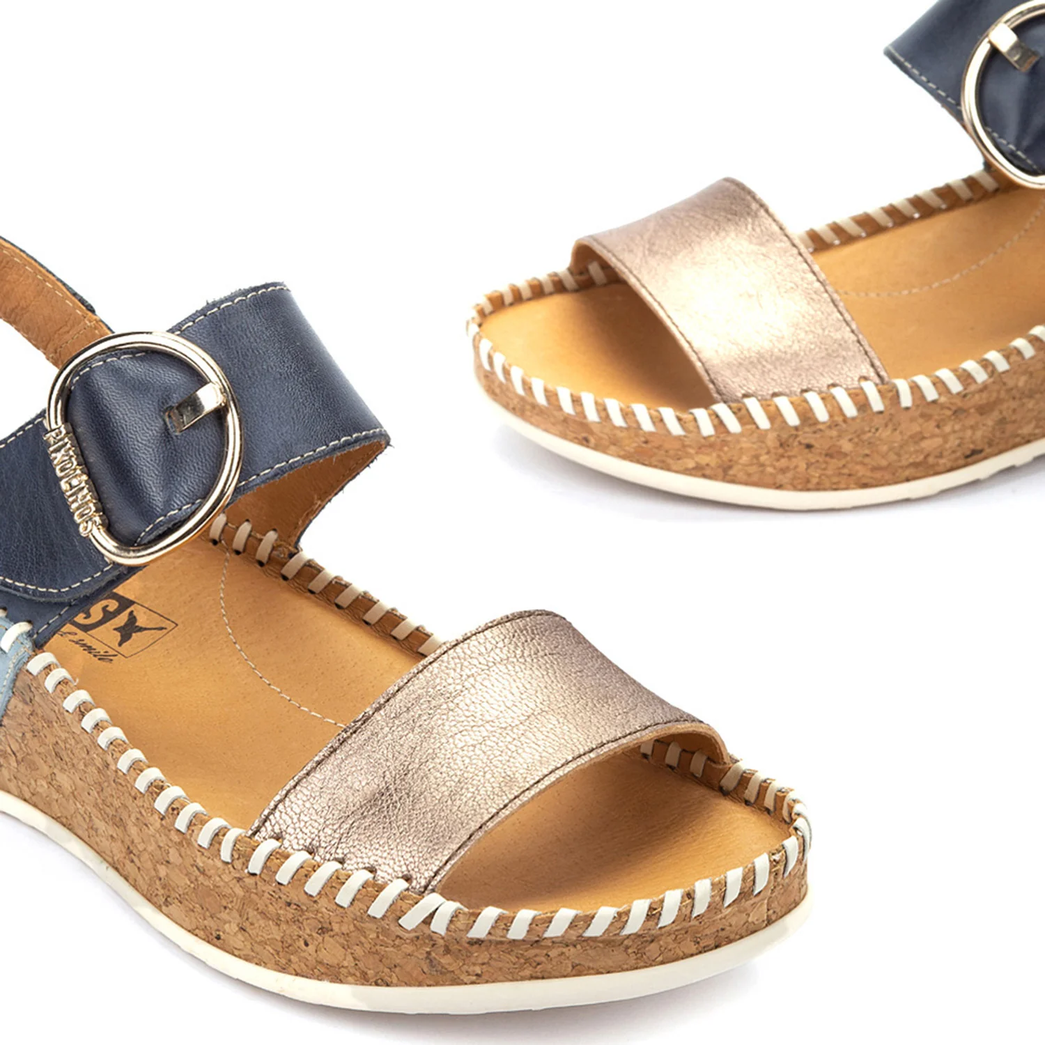 Pikolinos Marina W1C-0709CLC1 Women's Sandals Stone/Blue - Image 2