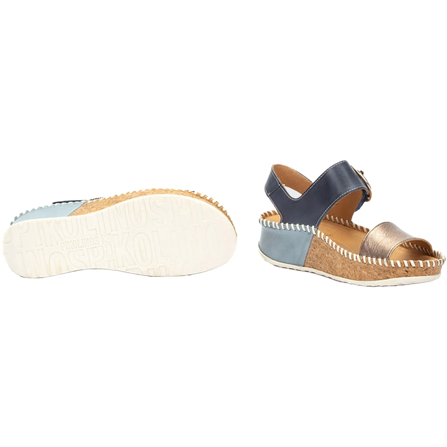 Pikolinos Marina W1C-0709CLC1 Women's Sandals Stone/Blue - Image 3