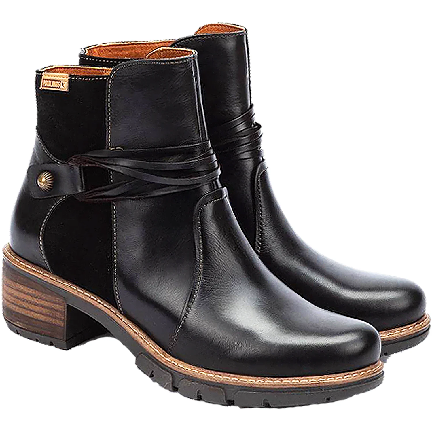 Pikolinos San Sebastian W1T-8906C2 Women's Ankle Boots Black Leather - Image 2