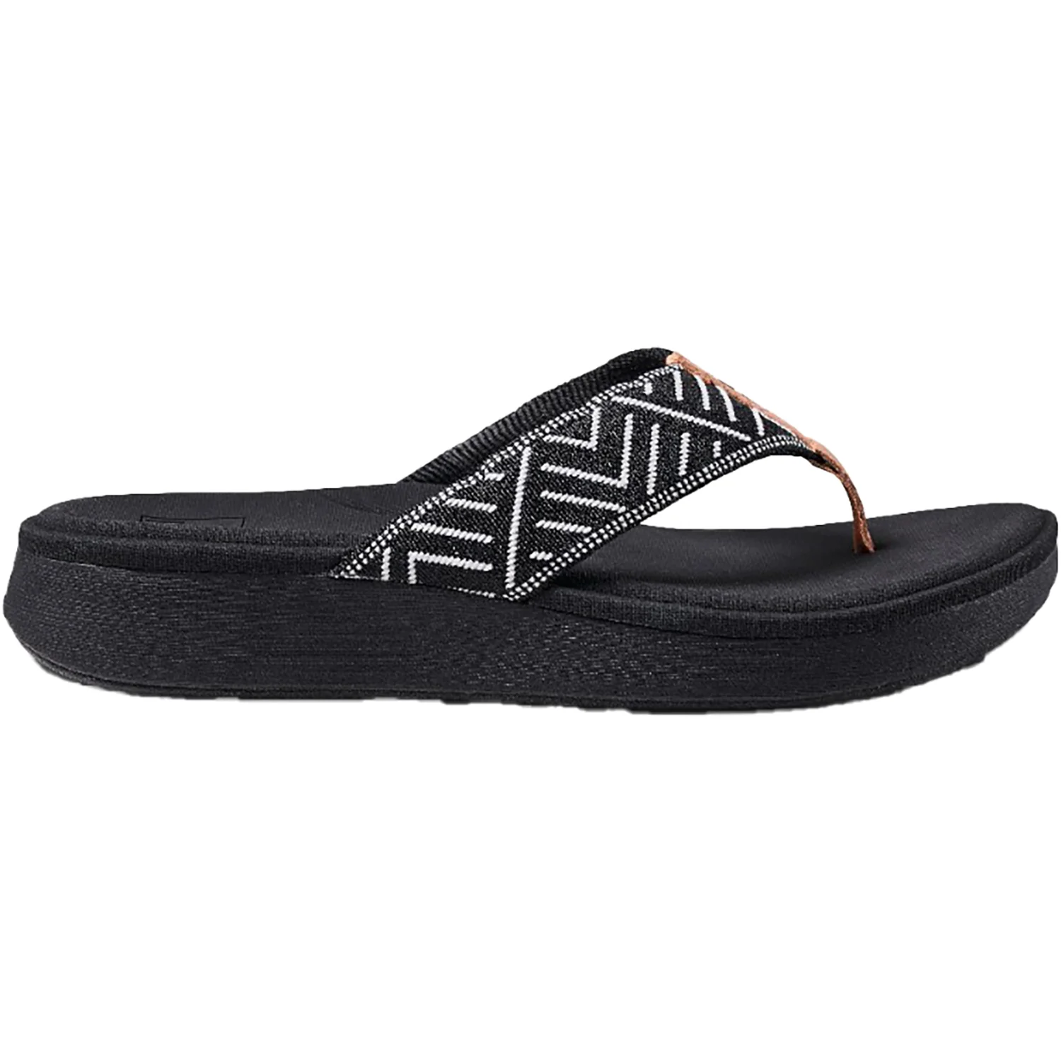 Reef Cushion Cloud TX Women's Thong Sandals Black Geo Synthetic