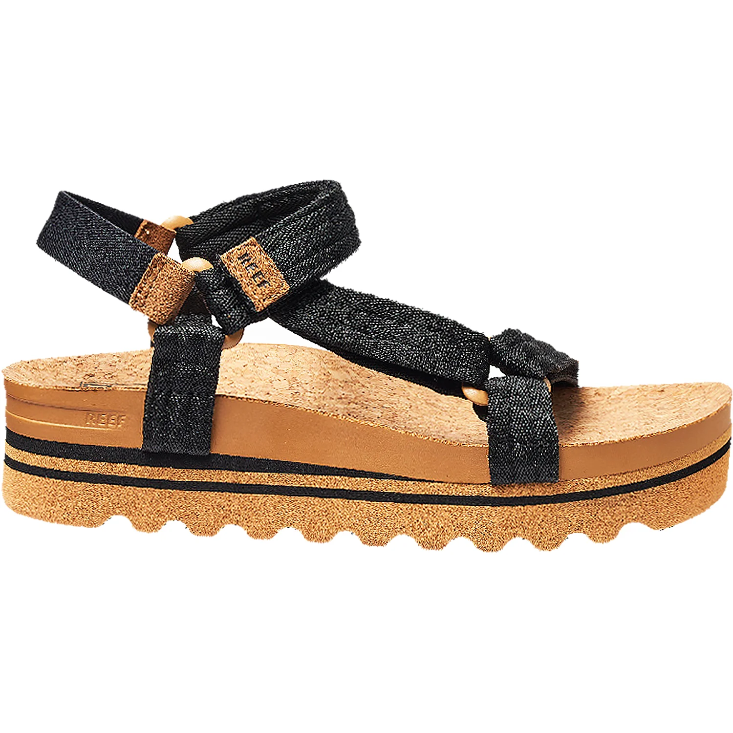 Reef Cushion Rem Hi Women's Ankle Strap Sandals Black/Tan Synthetic