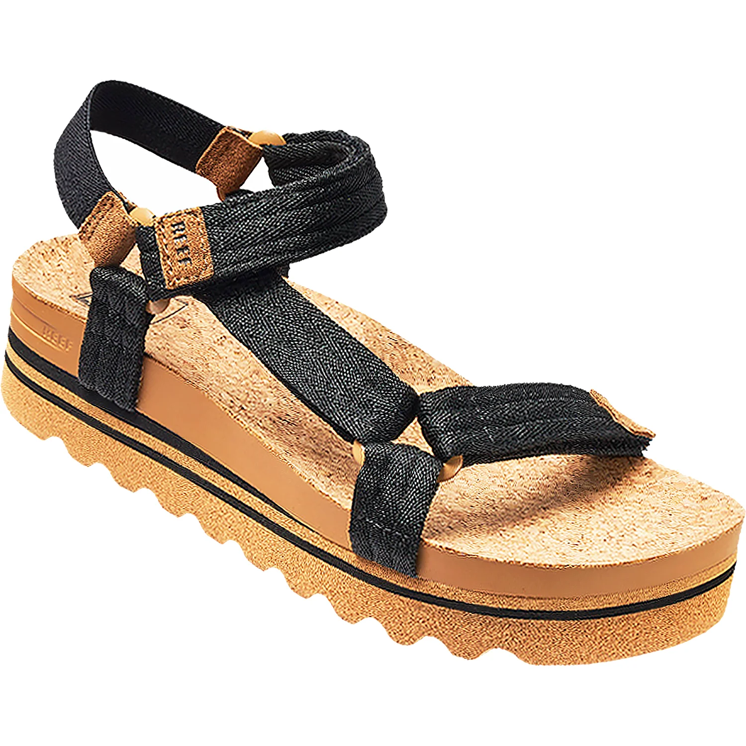 Reef Cushion Rem Hi Women's Ankle Strap Sandals Black/Tan Synthetic - Image 3
