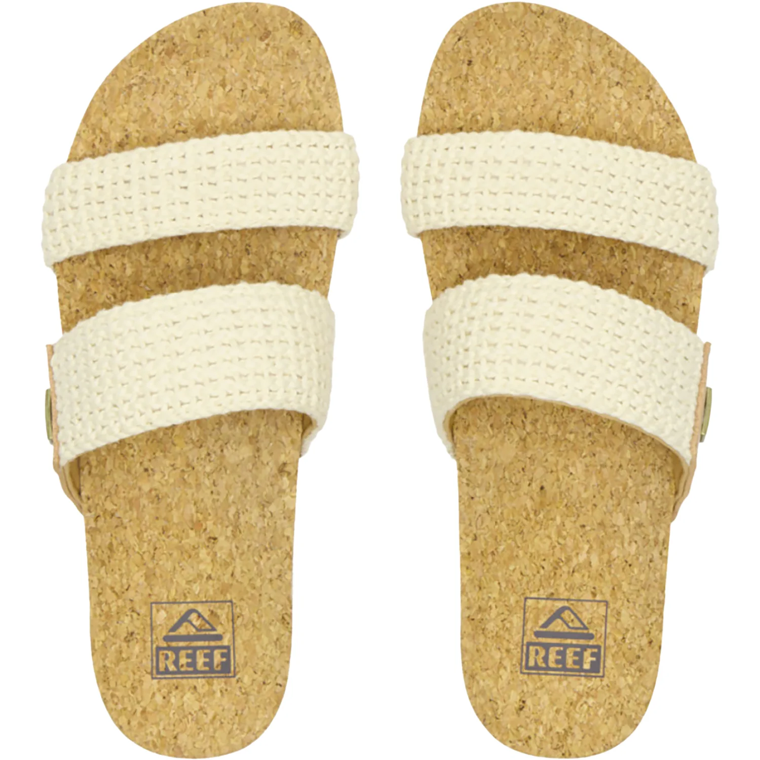 Reef Cushion Vista Women's Slide Sandals Natural Crochet Textile Synthetic - Image 2