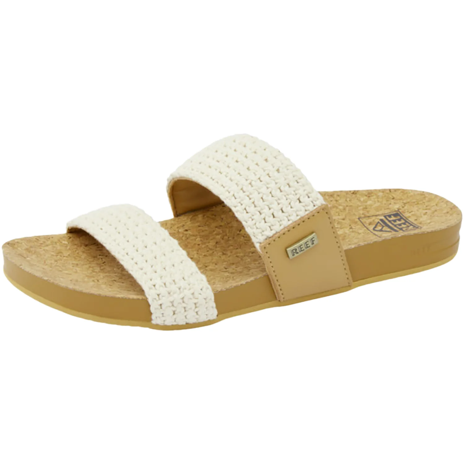 Reef Cushion Vista Women's Slide Sandals Natural Crochet Textile Synthetic - Image 3