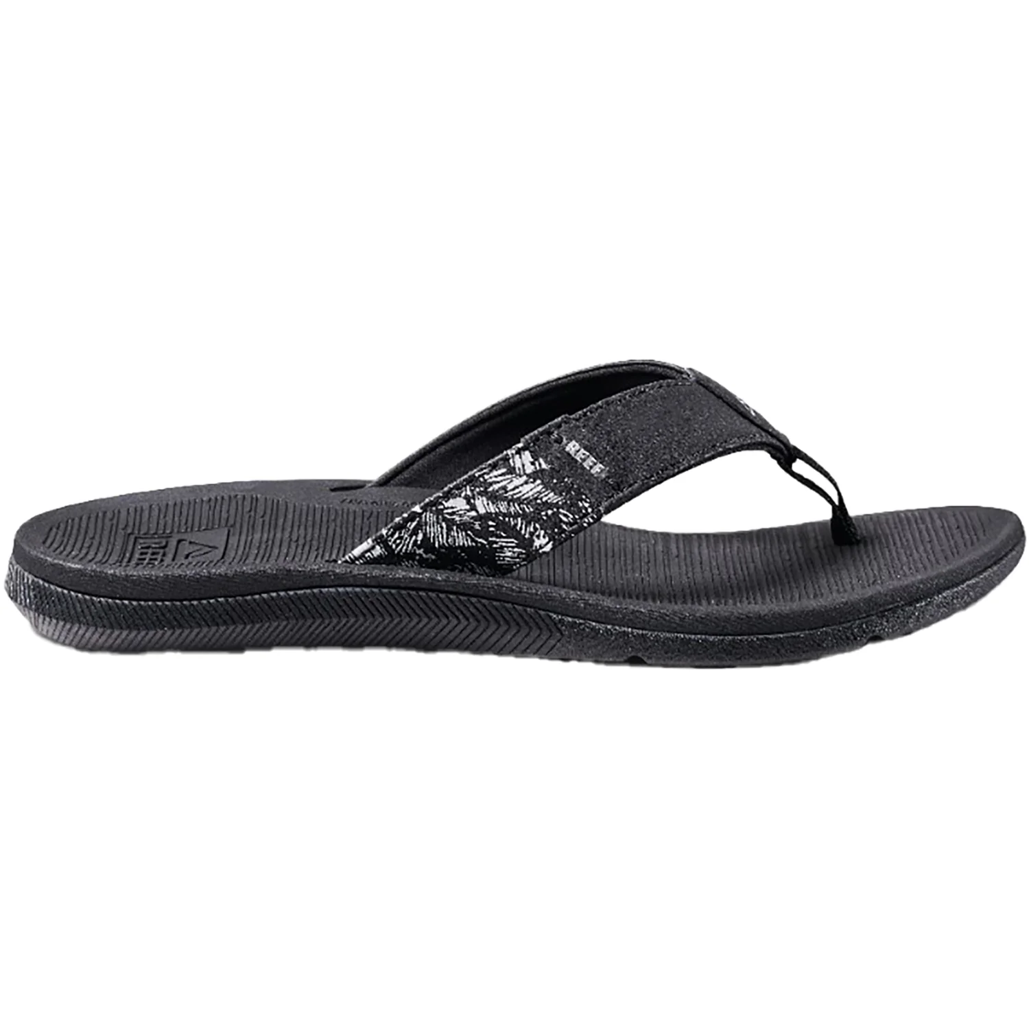 Reef Santa Ana Women's Thong Sandals Black/White Synthetic