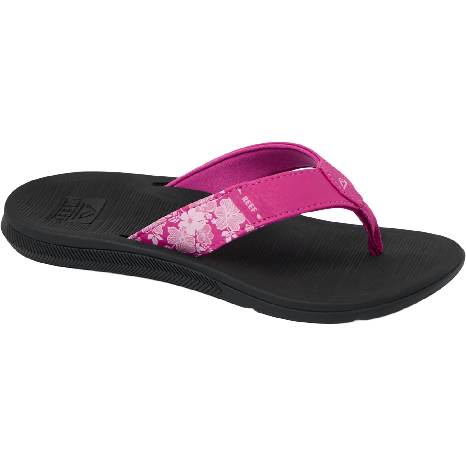 Reef Santa Ana Women's Thong Sandals Fuchsia Red/Black - Image 4