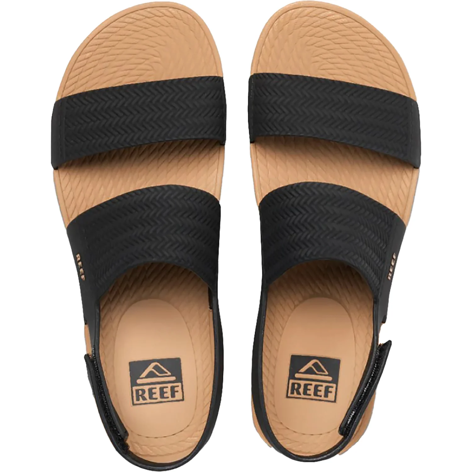 Reef Water Vista Women's Ankle Strap Sandals Black/Tan Synthetic - Image 2