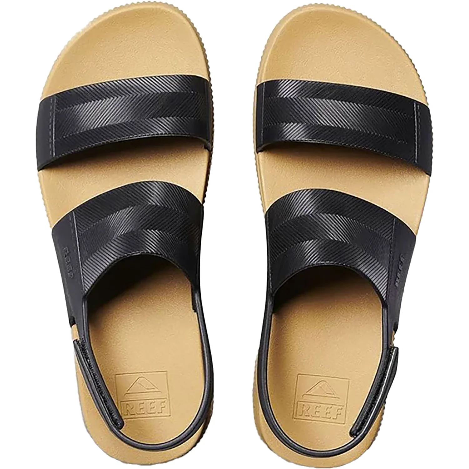 Reef Water Vista Higher Women's Ankle Strap Platform Sandals Black/Tan - Image 2