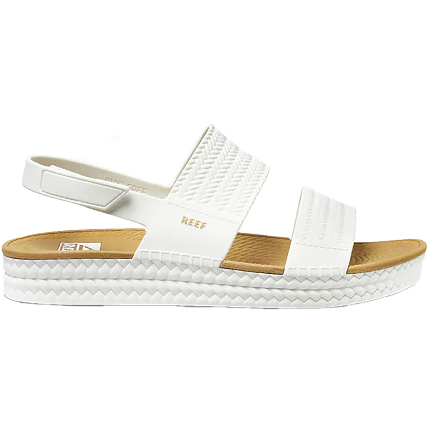 Reef Water Vista Women's Ankle Strap Sandals White/Tan Synthetic