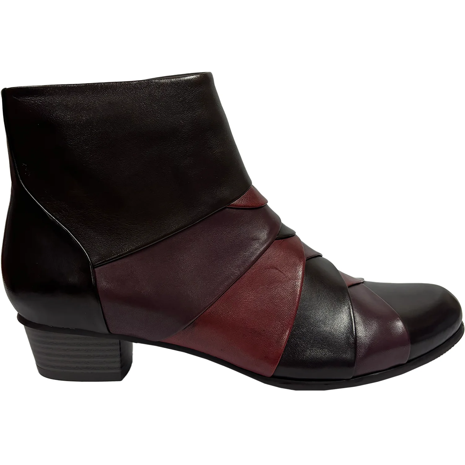 Regarde le Ciel Stefany-172 416 Women's Boots Muddy/Burgundy Combi Leather